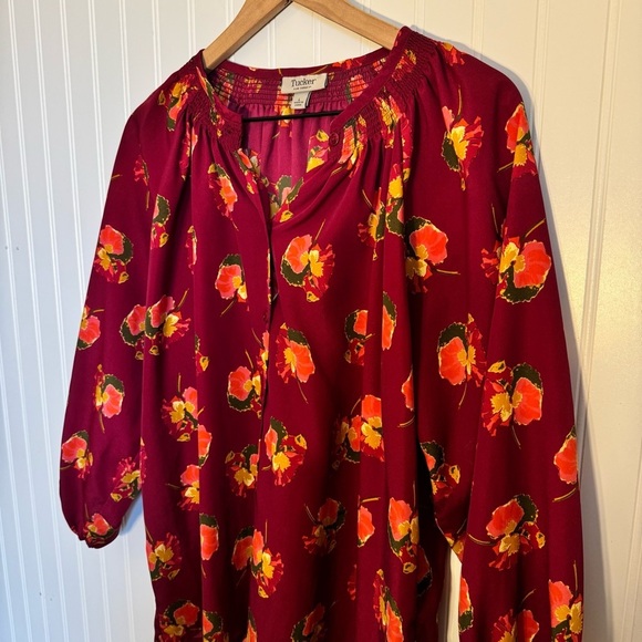 Tucker For Target Floral Button Down Blouse Women’s Size Large - Picture 3 of 12